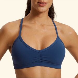 Women's Navy blue Yoga Bra Strappy and Comfy. CRZ YOGA NWT size XS